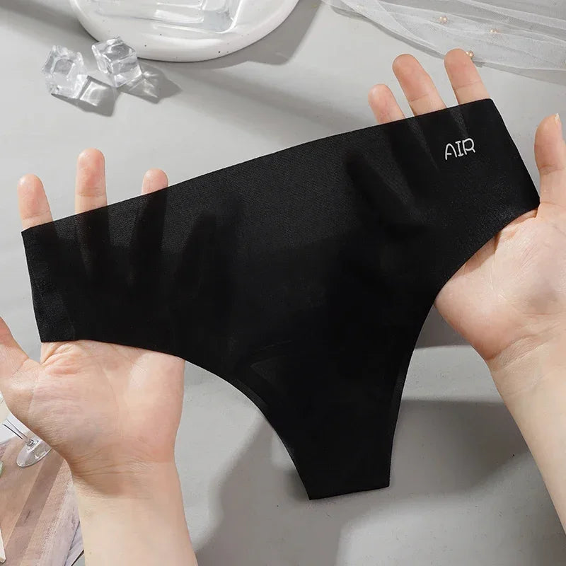 Ultra Thin Transparent Seamless Low Rise Thong Panties