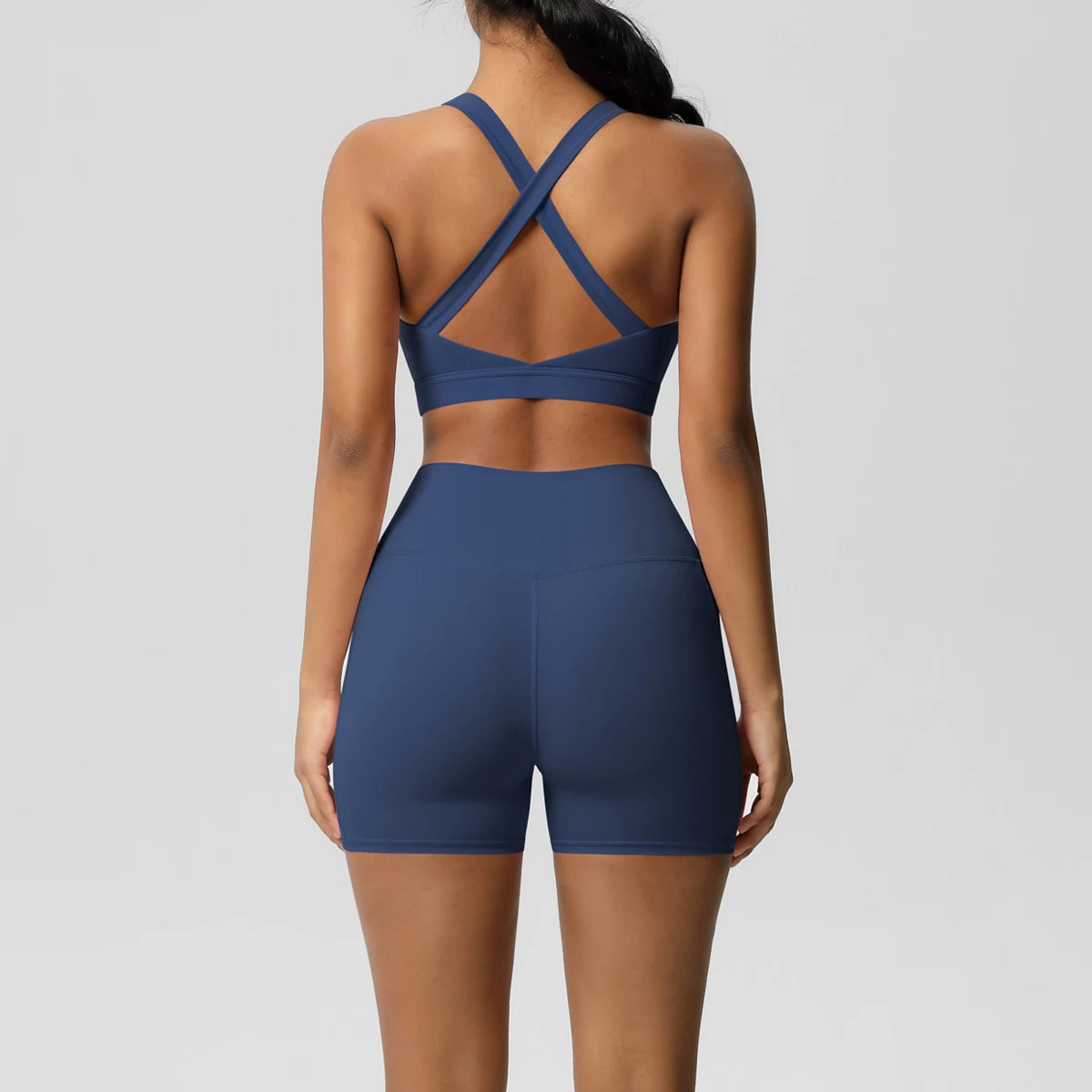 2PCS Crop Top & Shorts Gym Sets