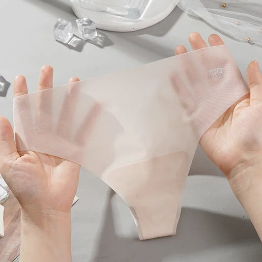 Ultra Thin Transparent Seamless Low Rise Thong Panties